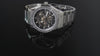 Steel skeleton open case mens watches